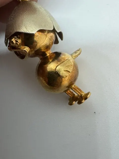 Ciondolo vintage Calimero 6 g em ouro 18 kt – raro da coleção