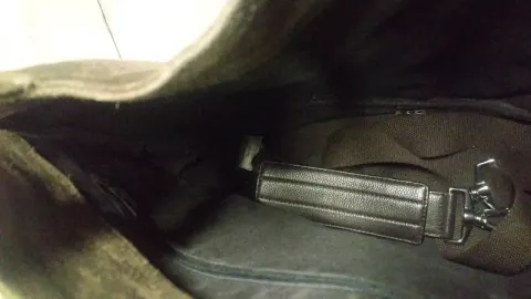 Bolsa tote de pele