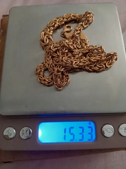 Collier maille ouro 18 quilates