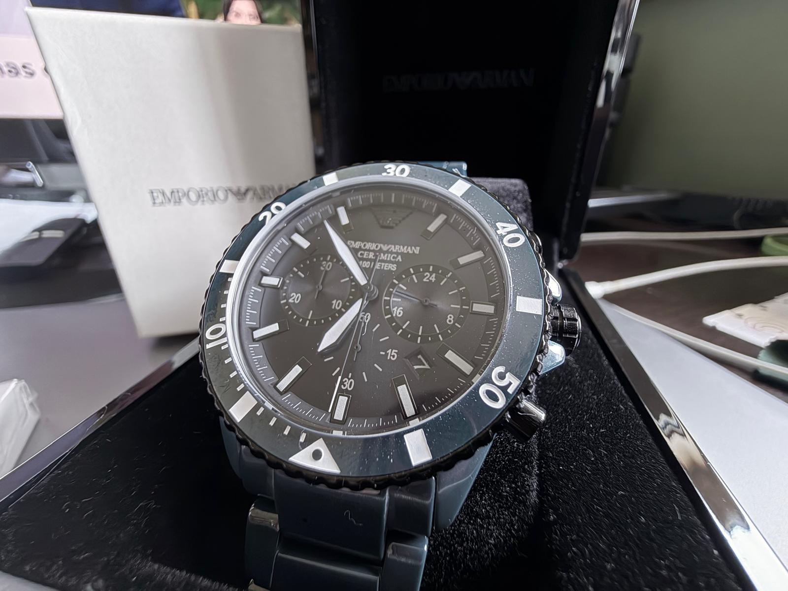 NOVO! Relógio Emporio Armani Diver Cronógrafo em Cerâmica