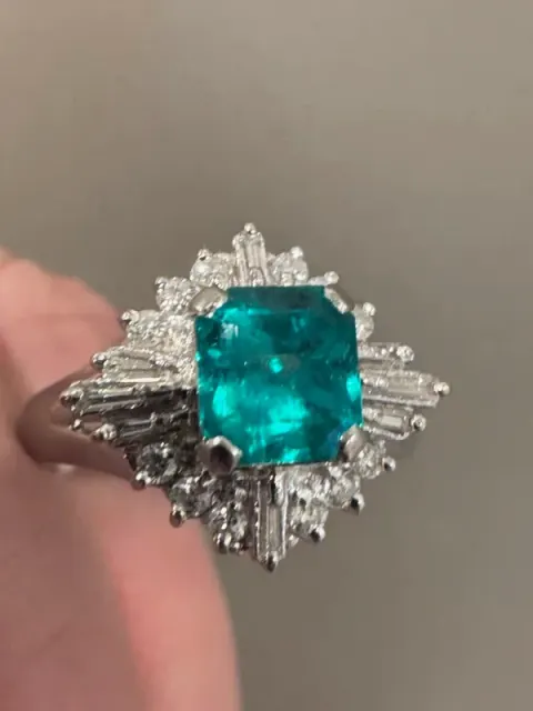 Preço fixo do anel de esmeralda tamanho 11japão 0,87ct