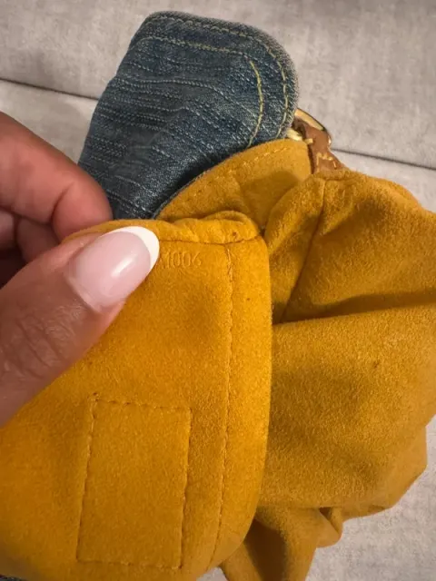 Bolsa Louis Vuitton jeans plissada