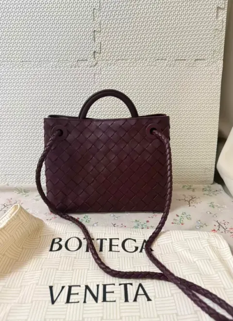 Bottega Veneta Pequeno Andiamo Borgonha