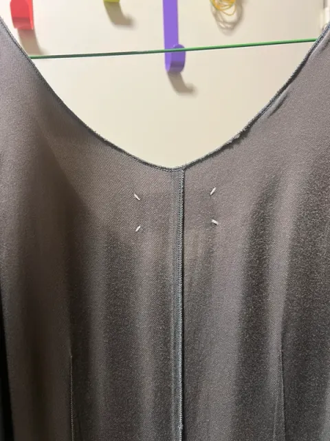 Maison Martin Margiela 1990 Vestido outono do avesso com forro 36/S arquivo