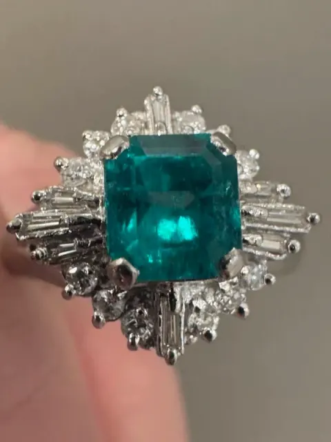 Preço fixo do anel de esmeralda tamanho 11japão 0,87ct