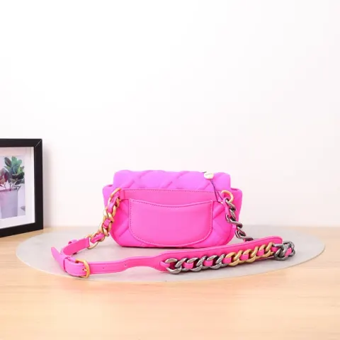 Chanel 19bolsa de ombro de algodão