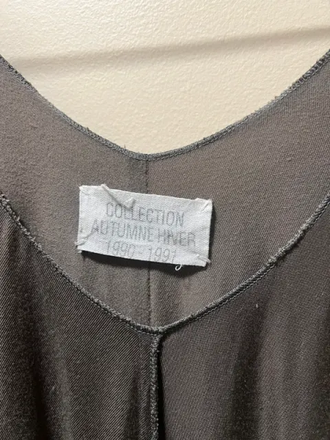 Maison Martin Margiela 1990 Vestido outono do avesso com forro 36/S arquivo