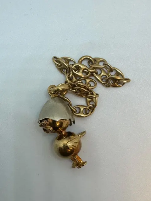 Ciondolo vintage Calimero 6 g em ouro 18 kt – raro da coleção