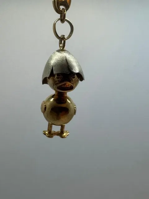 Ciondolo vintage Calimero 6 g em ouro 18 kt – raro da coleção