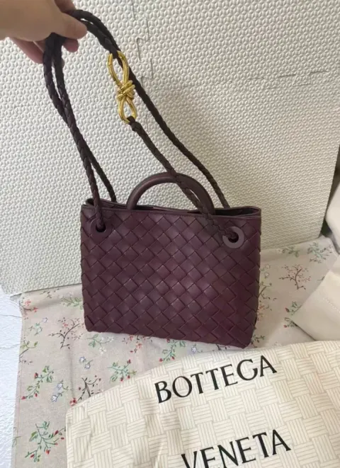 Bottega Veneta Pequeno Andiamo Borgonha
