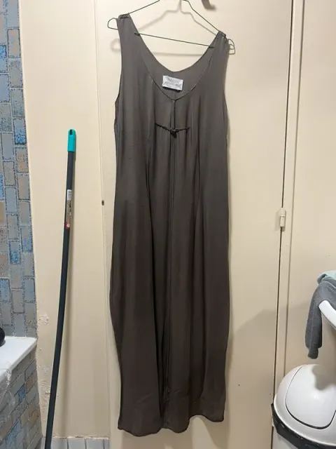 Maison Martin Margiela 1990 Vestido outono do avesso com forro 36/S arquivo
