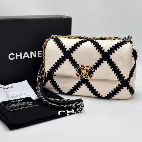 Bolsa de ombro média Chanel 19bag